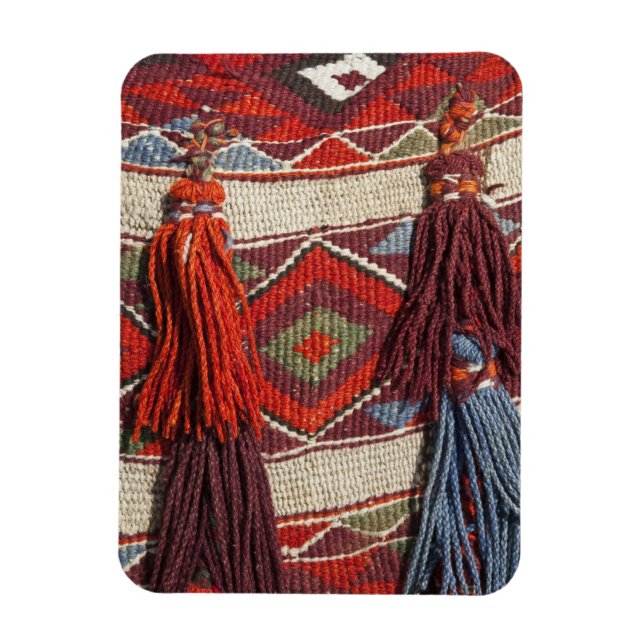 Egypt, Giza. Camel blanket at the Pyramids of Magnet (Vertical)