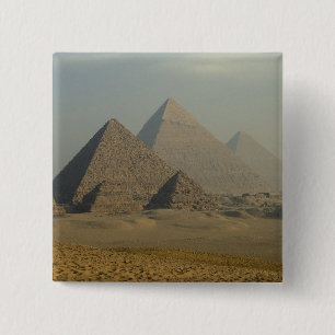 Egypt, Giza, Giza Pyramids Complex, Giza Plateau 15 Cm Square Badge
