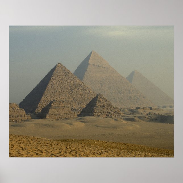 Egypt, Giza, Giza Pyramids Complex, Giza Plateau Poster (Front)