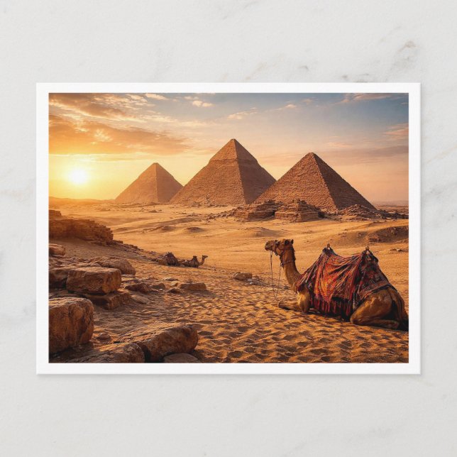 Egypt. Giza Pyramid Complex. Postcard (Front)