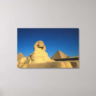 Egypt, Giza, The Sphinx, Old Kingdom, Unesco Canvas Print