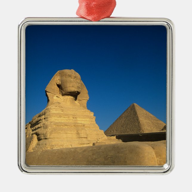 Egypt, Giza, The Sphinx, Old Kingdom, Unesco Metal Tree Decoration (Front)