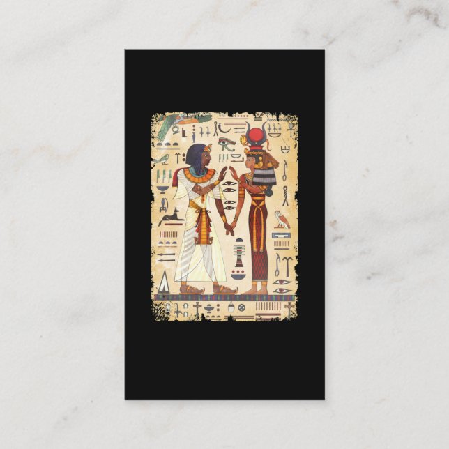 Egypt Hieroglyphic Wall Mural Egyptian Culture Business Card (Front)