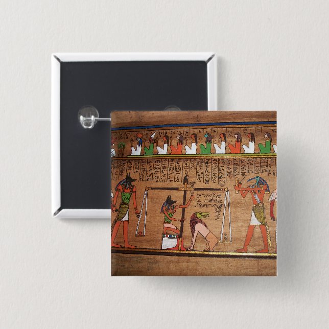 Egypt-Hieroglyphs Button (Front & Back)