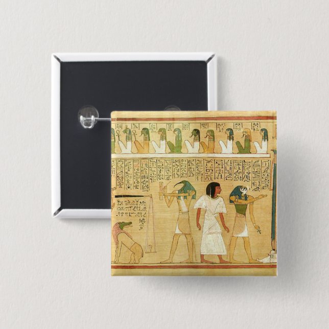 Egypt-Hieroglyphs Button (Front & Back)
