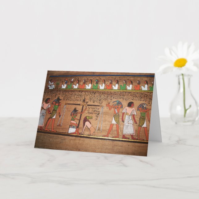 Egypt-Hieroglyphs Greeting Card (Small Plant)