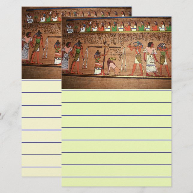 Egypt-Hieroglyphs Stationery (Front/Back)
