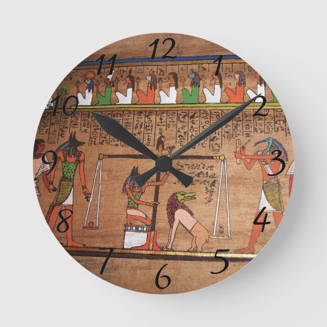 Egypt-Hieroglyphs Wall Clock (Front)