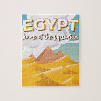 Egypt - Home of the Pyramids travel poster print Jigsaw Puzzle