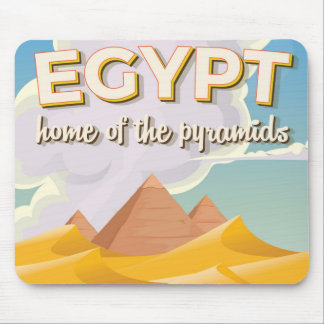 Egypt - Home of the Pyramids travel poster print Mouse Mat