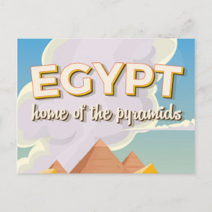Egypt - Home of the Pyramids travel poster print Postcard