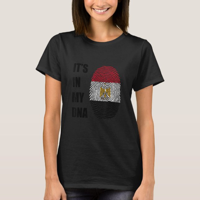 Egypt It's In My Dna Egyptian Fingerprint For Egyp T-Shirt (Front)