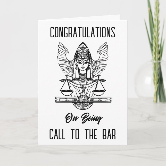 Egypt Justice call to the bar congratulations Card (Front)