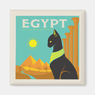 Egypt   Land of  Feline Royalty Magnet