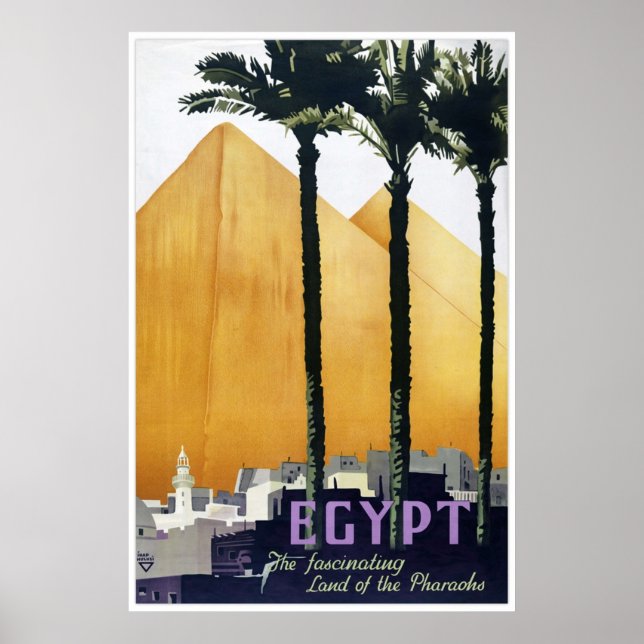 Egypt Land of the Pharaohs Vintage 1937 Poster (Front)