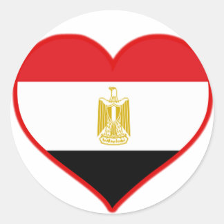 Egypt Love Classic Round Sticker