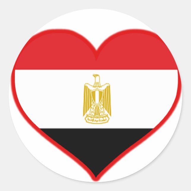 Egypt Love Classic Round Sticker (Front)