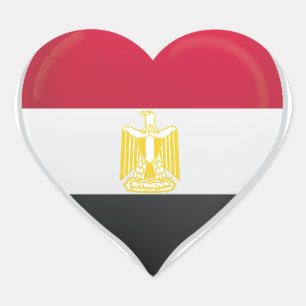 Egypt love flag pride heart sticker