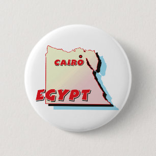 Egypt Map 6 Cm Round Badge