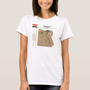 Egypt Map + Flag + Title T-Shirt