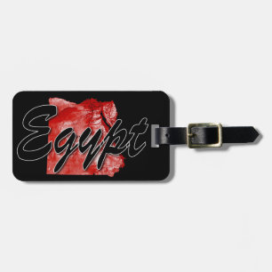 Egypt map luggage tag
