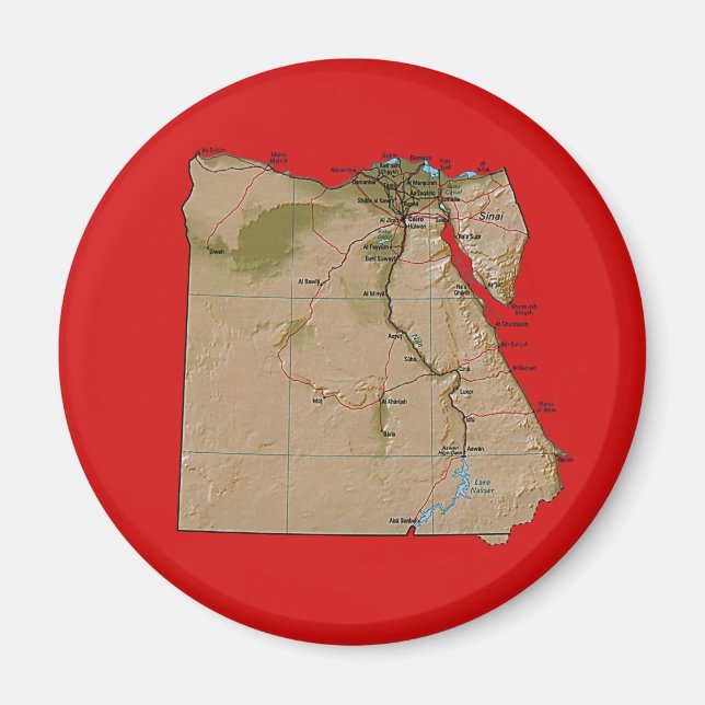 Egypt Map Magnet (Front)