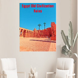 Egypt Old Civilisation Ruins Landscape Desert Wall Poster