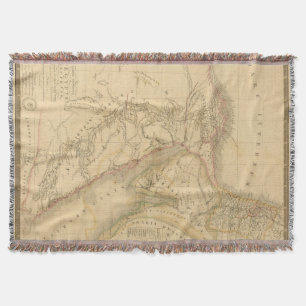 Egypt, Palestine and Arabia Map Throw Blanket