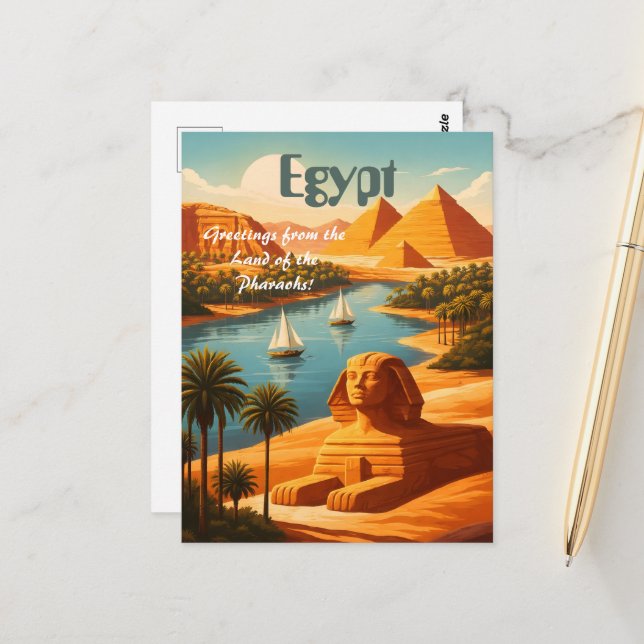 Egypt Postcard (Front/Back In Situ)