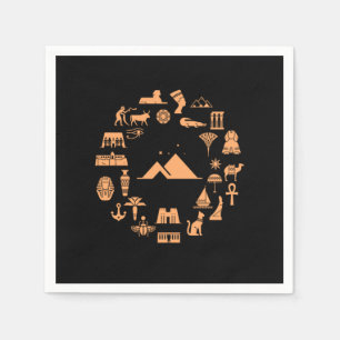 Egypt Pyramid Egyptian Temple Napkin