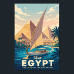 Egypt Pyramid Illustration Travel Art Vintage Poster<br><div class="desc">Egypt retro vector travel design. Egypt is a timeless destination where ancient wonders meet modern culture,  offering iconic landmarks like the Pyramids of Giza,  the Sphinx,  and the temples of Luxor.</div>