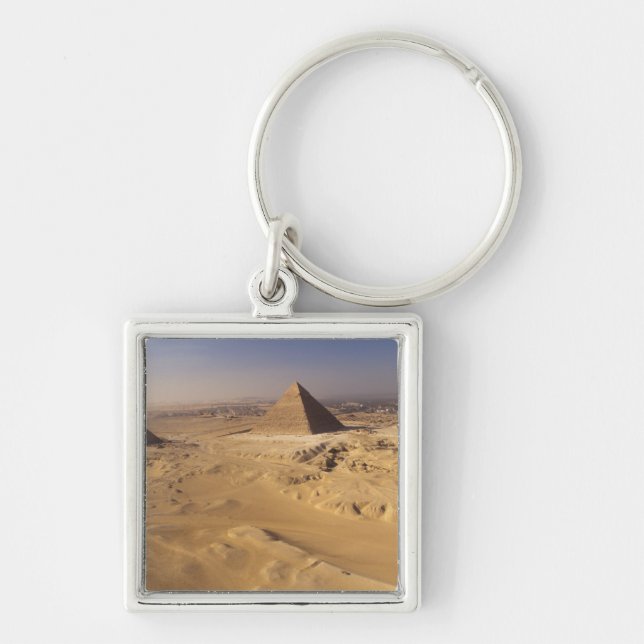Egypt, Pyramids at Giza, Khafre, Khufu, Menkaure Key Ring (Front)