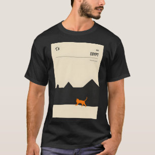 Egypt Pyramids Cat Vintage Book Cover Travel Poste T-Shirt