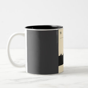 Egypt Pyramids Cat Vintage Book Cover Travel Poste Two-Tone Coffee Mug