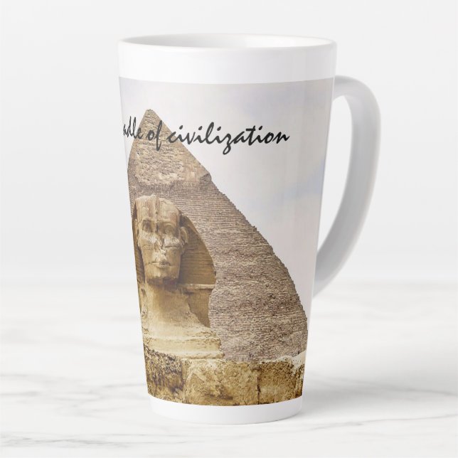Egypt Pyramids Latte Mug (Right Angle)