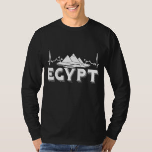 Egypt Pyramids Of Giza Heartbeat Vacation T-Shirt