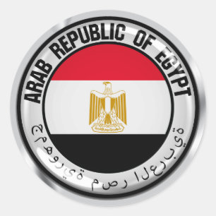Egypt Round Emblem Classic Round Sticker