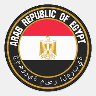 Egypt  Round Emblem Classic Round Sticker