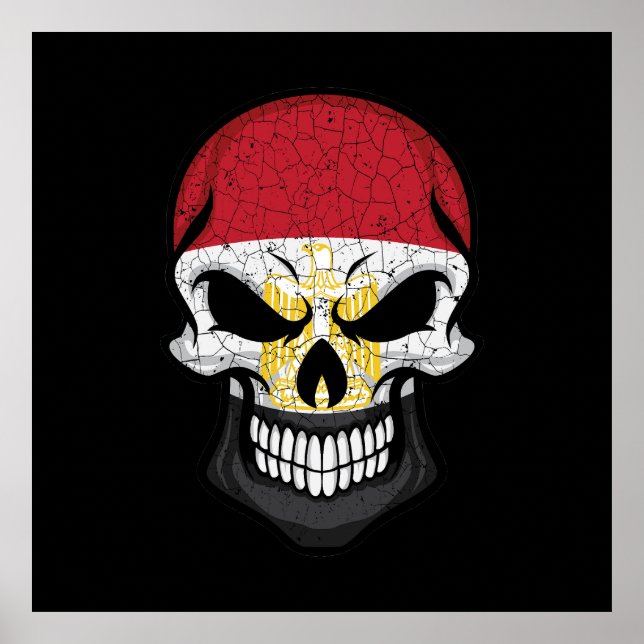 Egypt Smiling Skull Flag Poster (Front)