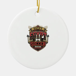 Egypt Soccer 2026 Soccer Bold Country Typography G Ceramic Tree Decoration