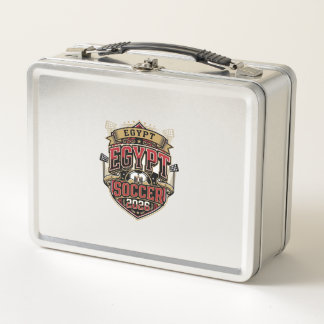 Egypt Soccer 2026 Soccer Bold Country Typography G Metal Lunch Box