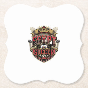 Egypt Soccer 2026 Soccer Bold Country Typography G Paper Coaster