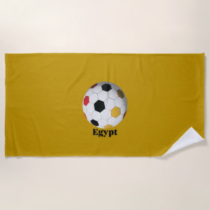 Egypt Soccer Beach Towel