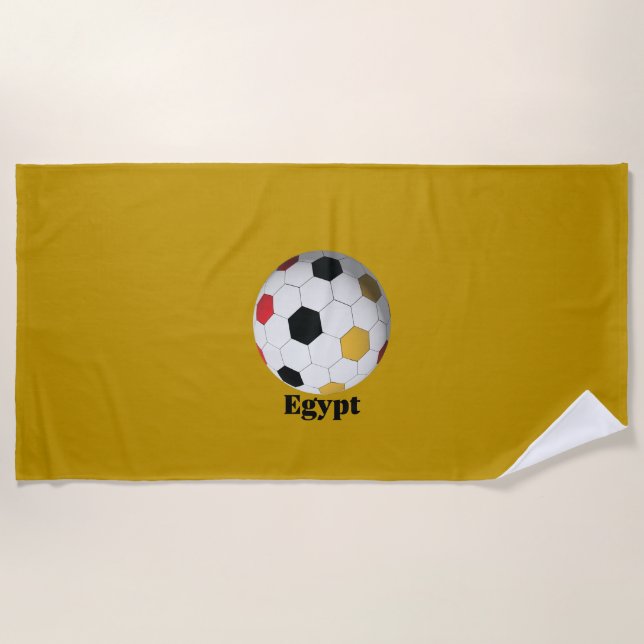 Egypt Soccer Beach Towel (Front)