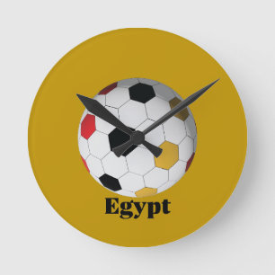 Egypt Soccer Round Clock