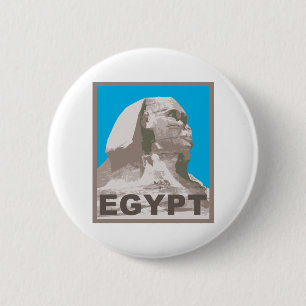 Egypt Sphinx 6 Cm Round Badge