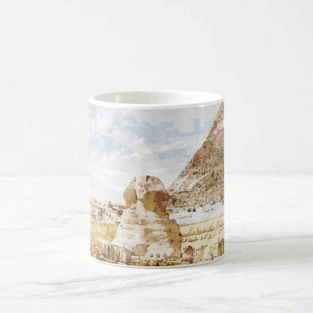 Egypt Sphinx Giza Pyramids Travelling Fine Art Coffee Mug (Center)