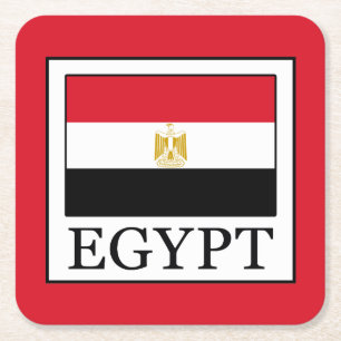Egypt Square Paper Coaster