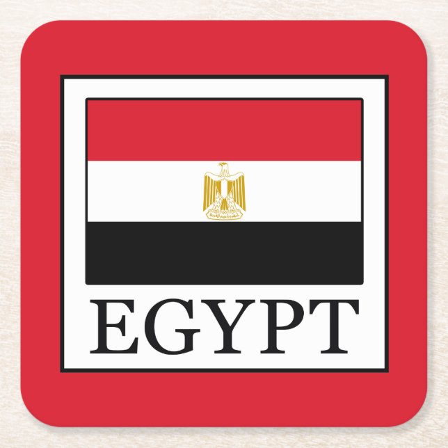 Egypt Square Paper Coaster (Front)