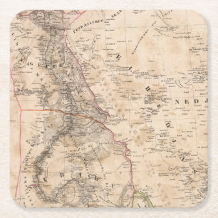 Egypt, Sudan, Africa 2 Square Paper Coaster